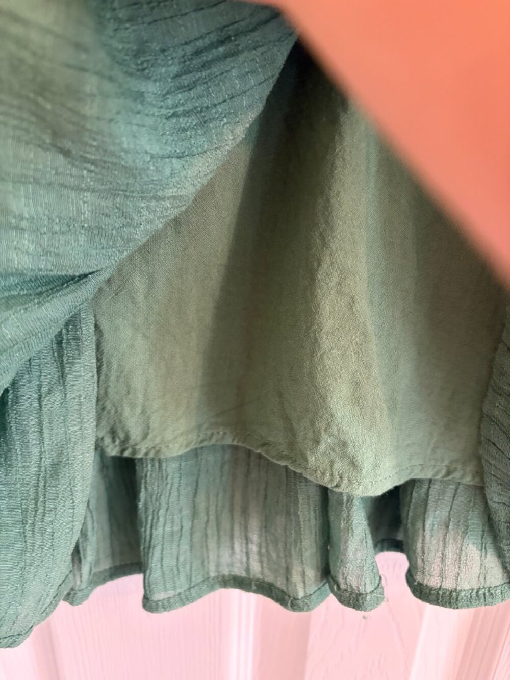 Umgee Medium Green Embroidered Mini Dress - Picture 8 of 9